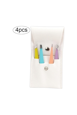 Valkyrie 4 Parça Profesyonel Paslanmaz Çelik Beyaz Deri Çantalı C