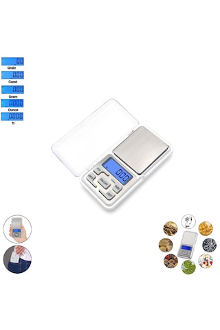Küçük Dijital Hassas Cep Ölçeği Mücevher Vb. Terazisi Lcd Elektronik Kuyumcu Tartısı Sayma Modlu Max: 300 Gr