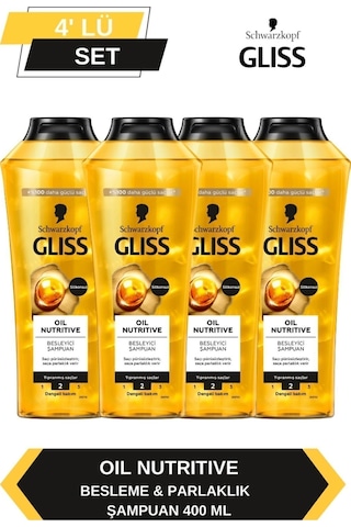 Gliss Oil Nutritive Şampuan 4 x 400 ML