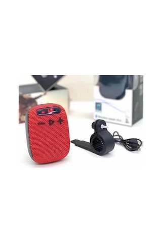 Xbyc 2727 Bluetooth Bağlantılı Hoparlör Su Geçirmez Şarjlı Bisiklet Motosiklet Hoparlörü Kırmızı Kırmızı