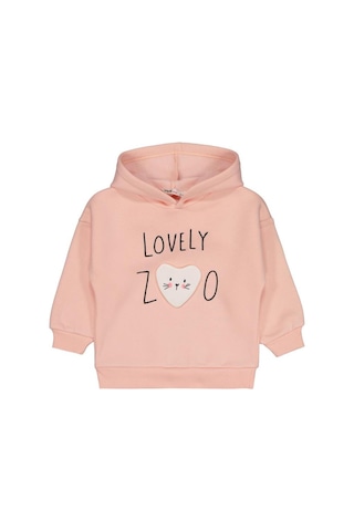 Civil Girls Lovely Baskılı 2-5 Yaş Sweatshirt Açık Somon