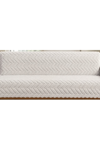 1 Adet Royam Peluş Pamuklu Sünger Tabanlı Kaymaz Koltuk Çekyat Örtüsü 160 X 210 Taş