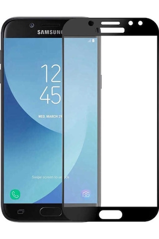 Galaxy J7 Prime Zore Kenarları Kırılmaya Dayanıklı Cam Ekran Koruyucu