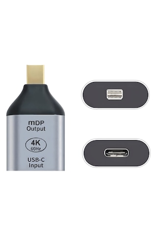 Forzacase Telefon Tablet Notebook İçin 4k 60hz Hd Mini Displayport To Type-c Dönüştürücü Adaptör - Fc1191