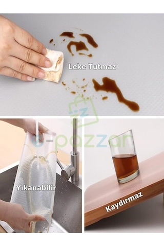 10 Mt X 45 Cm Şeffaf Kaydırmaz Pvc Buzdolabı Raf Masa Çekmece Ayakkabılık Koruyucu Leke Tutmaz Örtü Çok Renkli