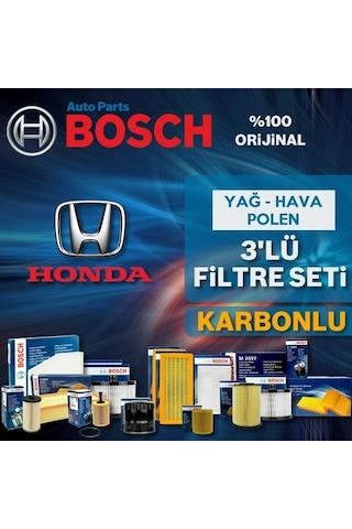 Honda Civic 1.6 Fc5 Bosch  Filtre Bakım Seti 2017-2021 (495330781)