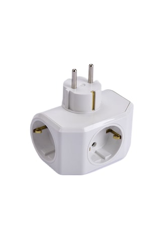 Viko Yonca Plus Üçlü Topraklı Priz Beyaz - 90303003