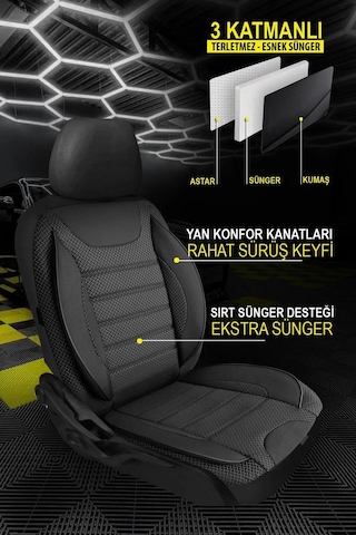 Volkswagen Taigo 2022 Ve Sonrası Uyumlu Soft Alkantra 7 Parça Süet Oto Koltuk Minderi Terletmez 25957723