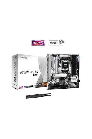 Asrock B650m Pro Rs Wifi Amd B650 Soket Am5 Ddr5 7200 Oc Mhz Aaaa11asr0037