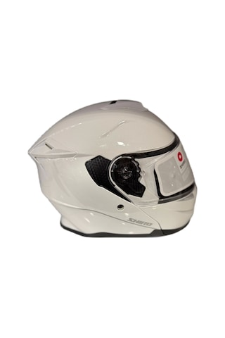 Shiro Discover Sv Çene Açılır Kask Parlak Beyaz