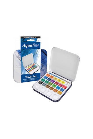 Daler Rowney Aquafine Suluboya Seti - Travel Set 24'lü Daler Rowney Aquafine Suluboya Seti - Travel Set 24'lü