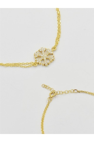 Brezza Lusso Jewelry Kar Tanesi Sarı Renk Kadın Gümüş Bileklik