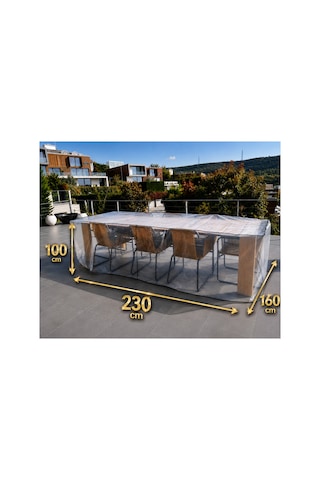En Çok Tercih Edilen Şeffaf Bahçe Mobilyası Koruma Örtüsü,su Geçirmez,pvc Balkon,teras,masa Takımı Koruyucu Kılıf,160x230x100 Diğer