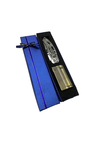 Benzinli Muhtar Model Çakmak Ve Çakı Kombini