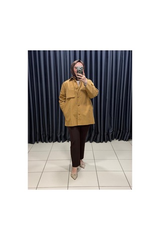 Seçil Taş İşlemeli Apolet Detaylı Trençkot Camel - 930295386 CAMEL