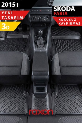 Skoda Fabia 2015+ 3d Havuzlu Paspas Tam Uyumlu Su Geçirmez, Kaymaz