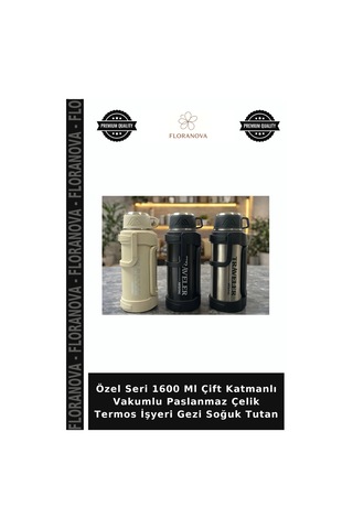 Özel Seri 1600 Ml Çift Katmanlı Vakumlu Paslanmaz Çelik Termos İşyeri Gezi Soğuk Tutan Çok Renkli