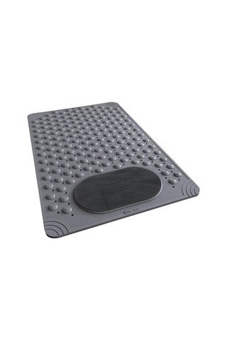 Sea Home Antrasit Renk Silikon Kaymaz Tabanlı Banyo Paspası Duş Kaydırmazı Vantuzlu 36 X 69,5 Cm Çok Renkli