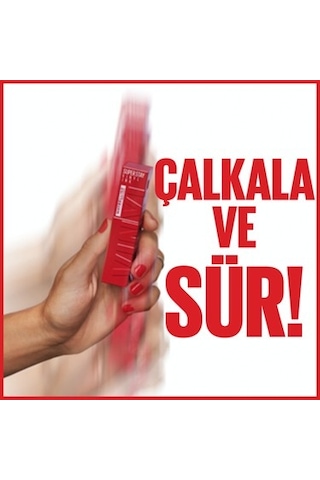 Maybelline New York Super Stay Vinyl Ink Uzun Süre Kalıcı Şeftali Tonlu Likit Parlak Ruj 15 00