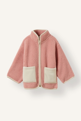 Defacto Dik Yaka Fermuarlı Cepli Pelüş Hırka Kız Bebek H9006a526aupn243 Pembe-pn243