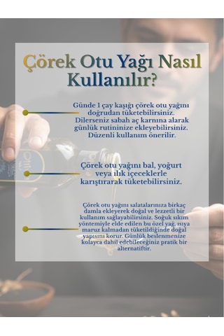 %100 Doğal Soğuk Sıkım Çörek Otu Yağı 250 Ml Cam Şişe Iso & Kosher Onaylı