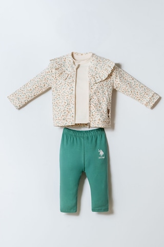 U.s. Polo Assn. Kız Bebek Krem 3lü Takım 5274-50101 Krem