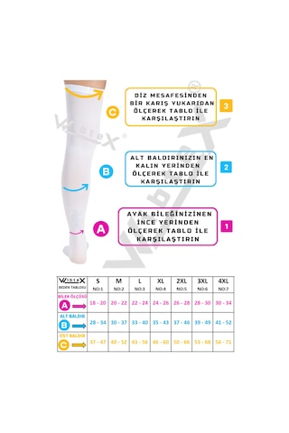 Wibtex Ameliyat Çorabı Diz Üstü Emboli (Çift Bacak)