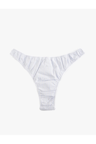 Koton Fiyonk Detaylı Çizgili Brief Külot Mavi Çizgili 5slk30139mk Mavi Çizgili Çok Renkli