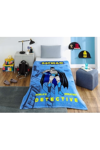 Özdilek Batman Detective Lisanslı Tek Kişilik Çocuk Battaniyesi 150x200 Cm Desenli