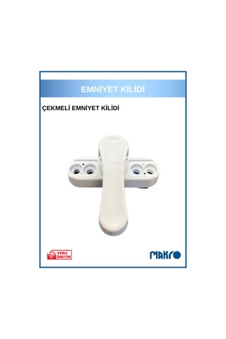 Pvc Kapı Pencere Pimapen Balkon Kapısı Çocuk Emniyet Kilidi Güvenlik Çekmeli Metal Beyaz