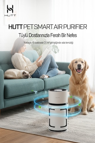 Smart Pet Air Purifier Pro Akıllı Hava Temizleyici Beyaz
