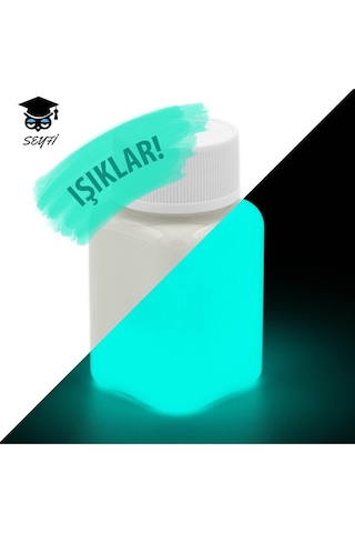 Natural Turkuaz Karanlıkta Parlayan Hayalet Boya Glow İn The Dark Akrilik Boya Rich 0000 Naturel
