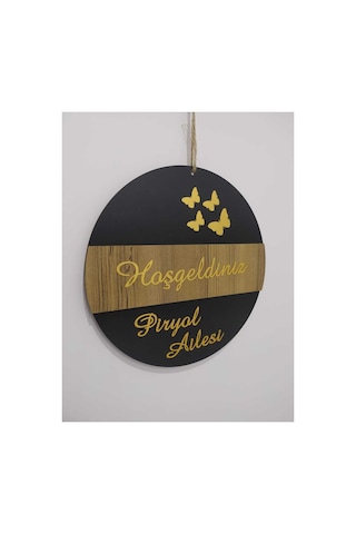 Kişiye Özel Ayna Pleksi Aile Kapı Süsü Hoşgeldiniz Yazılı