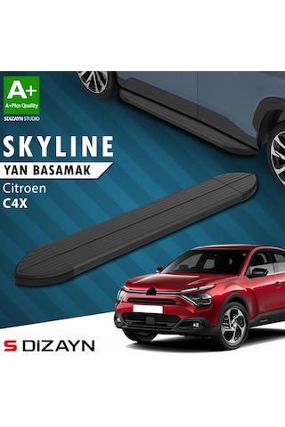S-dizayn Citroen C4 X Skyline Siyah Yan Basamak 183 Cm 2022 Üzeri A+ Kalite