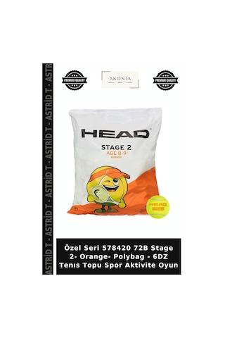 Özel Seri 578420 72b Stage 2- Orange- Polybag - 6dz Tenıs Topu Spor Aktivite Oyun