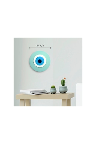 Minimalist Küf Yeşili Nazar Boncuğu El Yapımı Ahşap Büyük Nazarlı 78815621