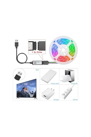 Novahub Rgb 5050 5v Led Şerit, Usb-wifi-bluetooth, Epistar, 6500k, 50000 Saat Yaşam, Tv Arka Işıkları Rgb