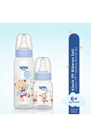 Wee Baby 125+250 2'li Pp Biberon Mavi 5 Adet 281