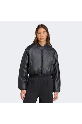 Adidas Pleather Bomber Kadın Siyah Ceket Jx5332 2800282