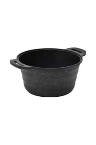 Campout Granit Döküm Kamp Tenceresi 24 Cm Siyah