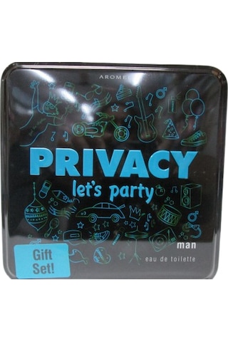 Privacy Let's Party Erkek Parfüm EDT 100 ML + Deodorant Sprey 150 ML Teneke Kutu