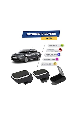 Citroen C-elysee 2012 Sonrası İle Uyumlu Geçmeli Kolçak, Kol Dayama - A+ Kalite