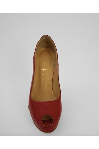 Platform Topuk Fuşya Hakiki Deri Rugan Kadın Ayakkabı Fuşya