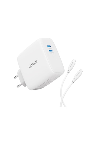 Ricomm  Gan 2 Portlu Usb-C Şarj Aleti 100 W
