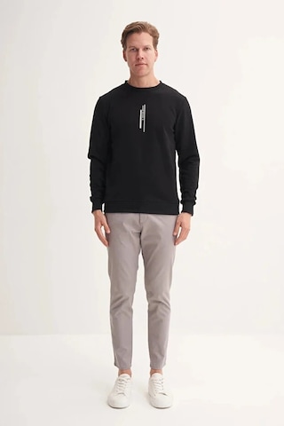 Cazador Slim Fit Mevsimlik 3 İplik Pamuk Karışımlı Sweatshirt-54185 Siyah