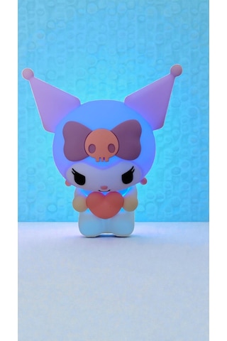 Kuromi Kaliteli Masa Gece Lambası Boyut:12 Cm Çok Renkli
