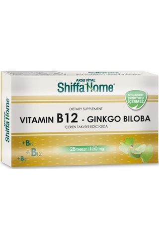 Shiffa Home Vitamin B12 Ginko Biloba Tablet 150 MG 28 Tablet (Gin