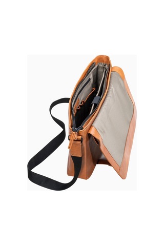 Farmhood Memphis Deri Evrak Çantası Messenger 38 Cm Dizüstü Bölmeli Lüks Açık Kahverengi