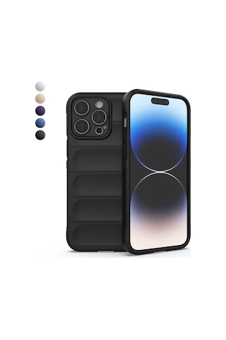 Apple Uyumlu iPhone 15 Pro Max Kılıf Optimum Lens Çerçeveli Silikon Kapak