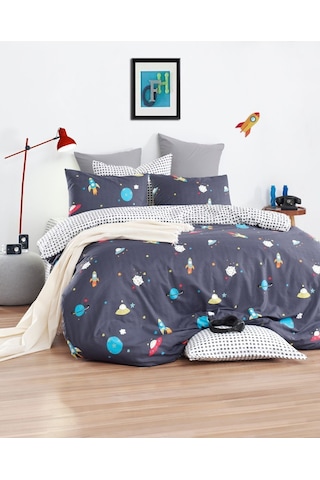 Eponj Home 2li Yastık Kılıfı Uzay Lacivert Lacivert